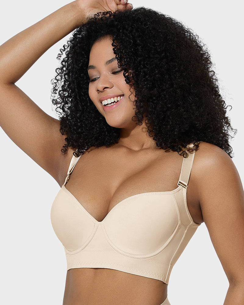 Confident Push-Up Full-Cup Bra in Black - Everyday Comfort | Lumisensy