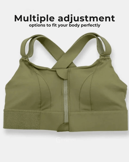 Lumisensy - Lumisensy® Active Zip Front Sports Bra - BLACK - S - Lumisensy® Active Zip Front Sports Bra