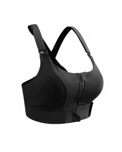 Lumisensy - Lumisensy® Active Zip Front Sports Bra - BLACK - S - Lumisensy® Active Zip Front Sports Bra