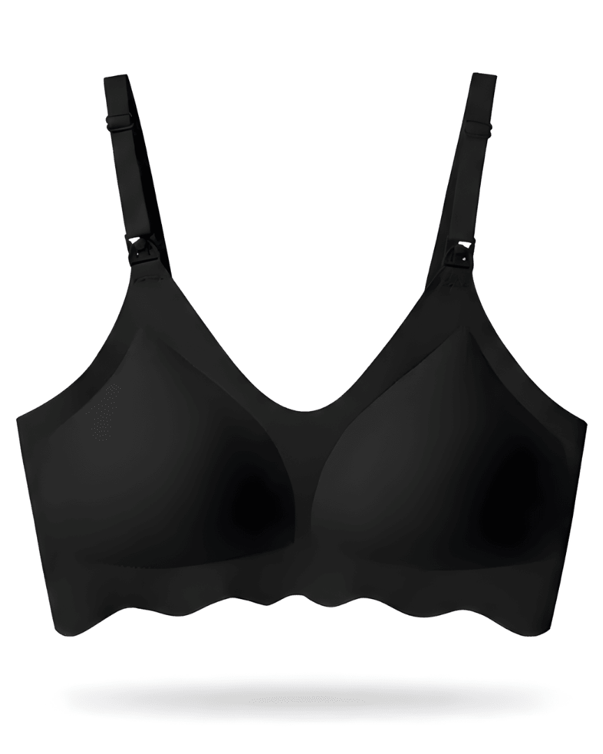 Seamless Breathable Wireless Comfort Bra in BLACK - Wireless Comfort | Lumisensy