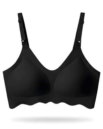 Seamless Breathable Wireless Comfort Bra in BLACK - Wireless Comfort | Lumisensy