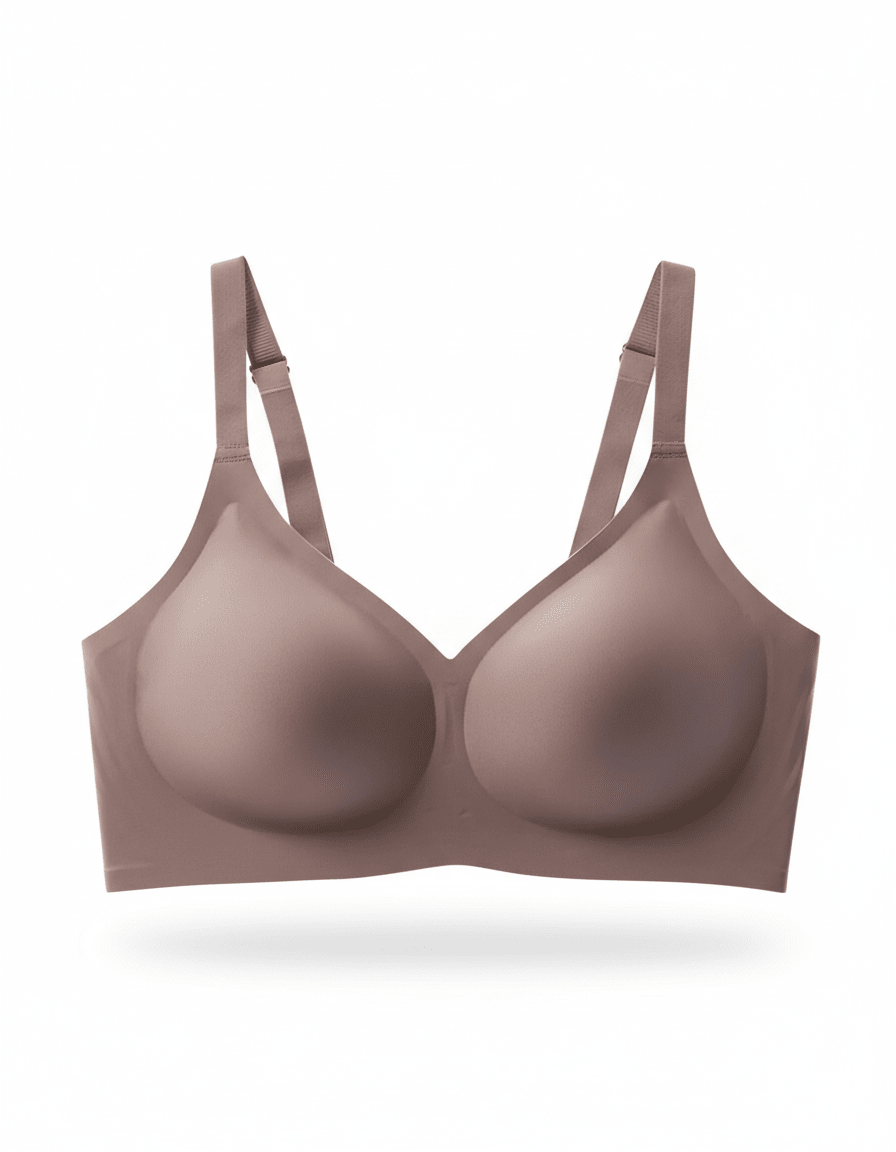 Classic Seamless Wireless Jelly Support Bra in Black - Cloud-Lift Support | Lumisensy