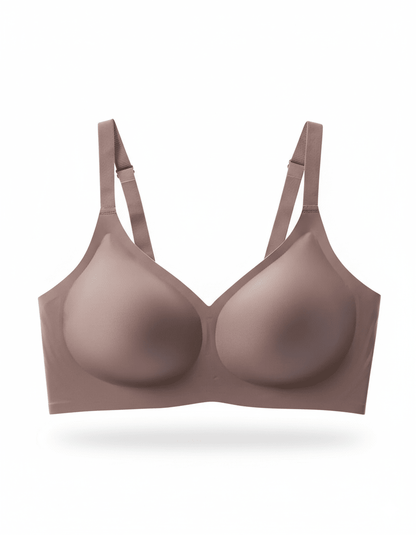 Classic Seamless Wireless Jelly Support Bra in Black - Cloud-Lift Support | Lumisensy