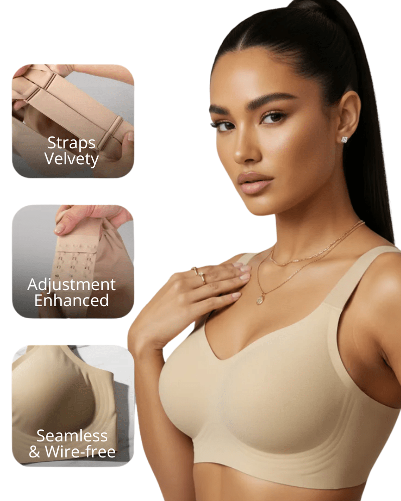 Everyday Lift Reinforced Support Bra in BLACK - Everyday Comfort | Lumisensy