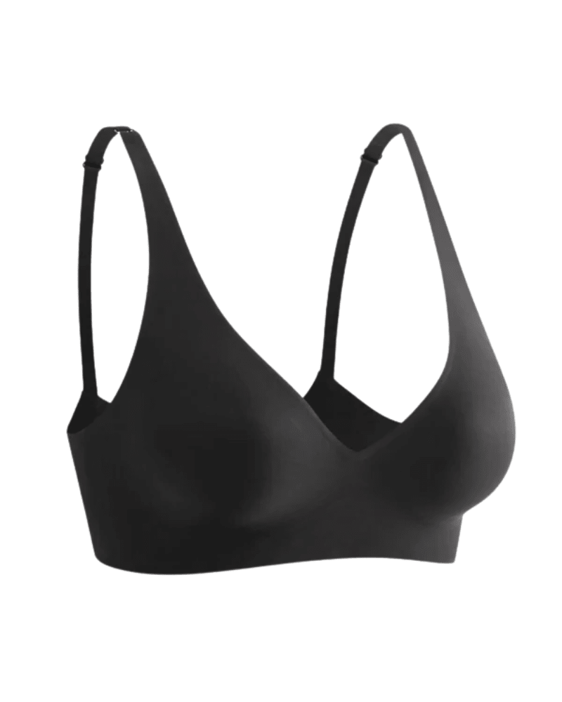 Fit Bra with Removable Pads and Thin Straps in Green - Thin Strap Design | Lumisensy