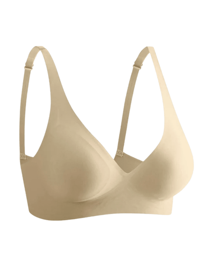 Fit Bra with Removable Pads and Thin Straps in Black - Thin Strap Design | Lumisensy