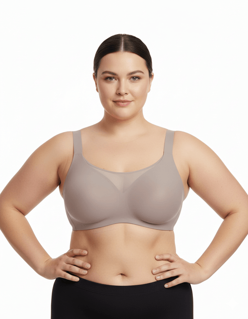 Lumisensy - LUMISENSY PLUS SIZE SEAMLESS LUMI BRA - Gray - M - LUMISENSY PLUS SIZE SEAMLESS LUMI BRA