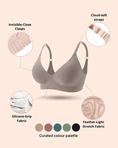 Premium Thin Strap Comfort Bra in BLUE - Thin Strap Design | Lumisensy