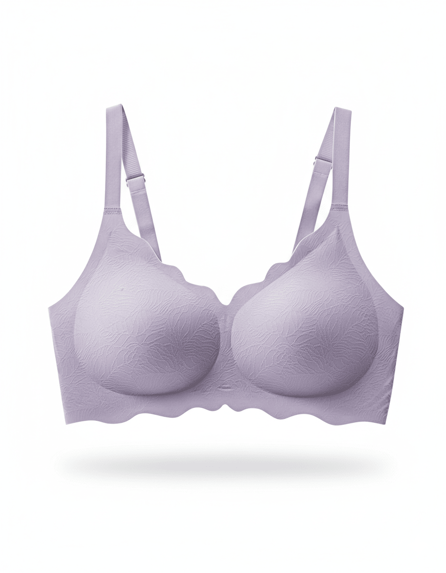 Seamless Cloud Cotton Anti-sagging Bra in Purple - Soft Cotton | Lumisensy
