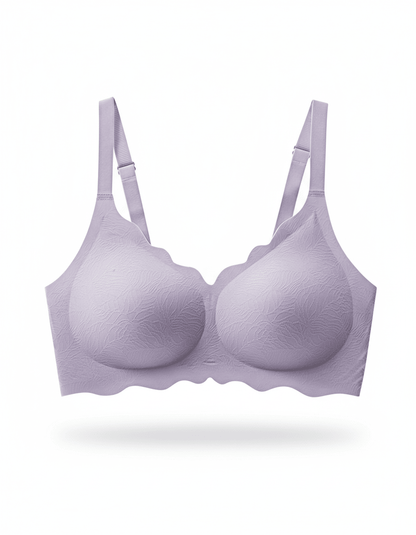 Seamless Cloud Cotton Anti-sagging Bra in Purple - Soft Cotton | Lumisensy