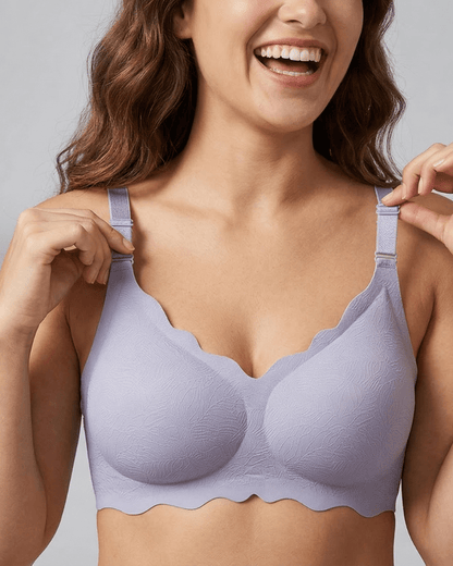 Seamless Cloud Cotton Anti-sagging Bra in Black - Soft Cotton | Lumisensy