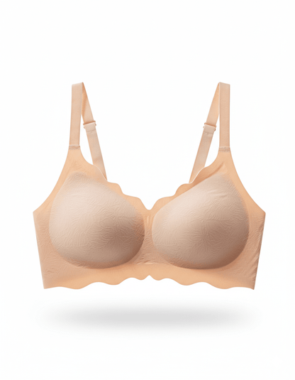 Seamless Cloud Cotton Anti-sagging Bra in White - Soft Cotton | Lumisensy