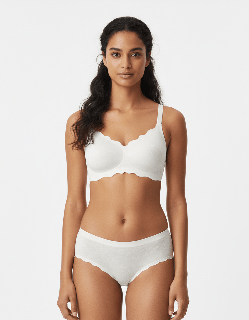Seamless Cloud Cotton Anti-sagging Bra in Pink - Soft Cotton | Lumisensy