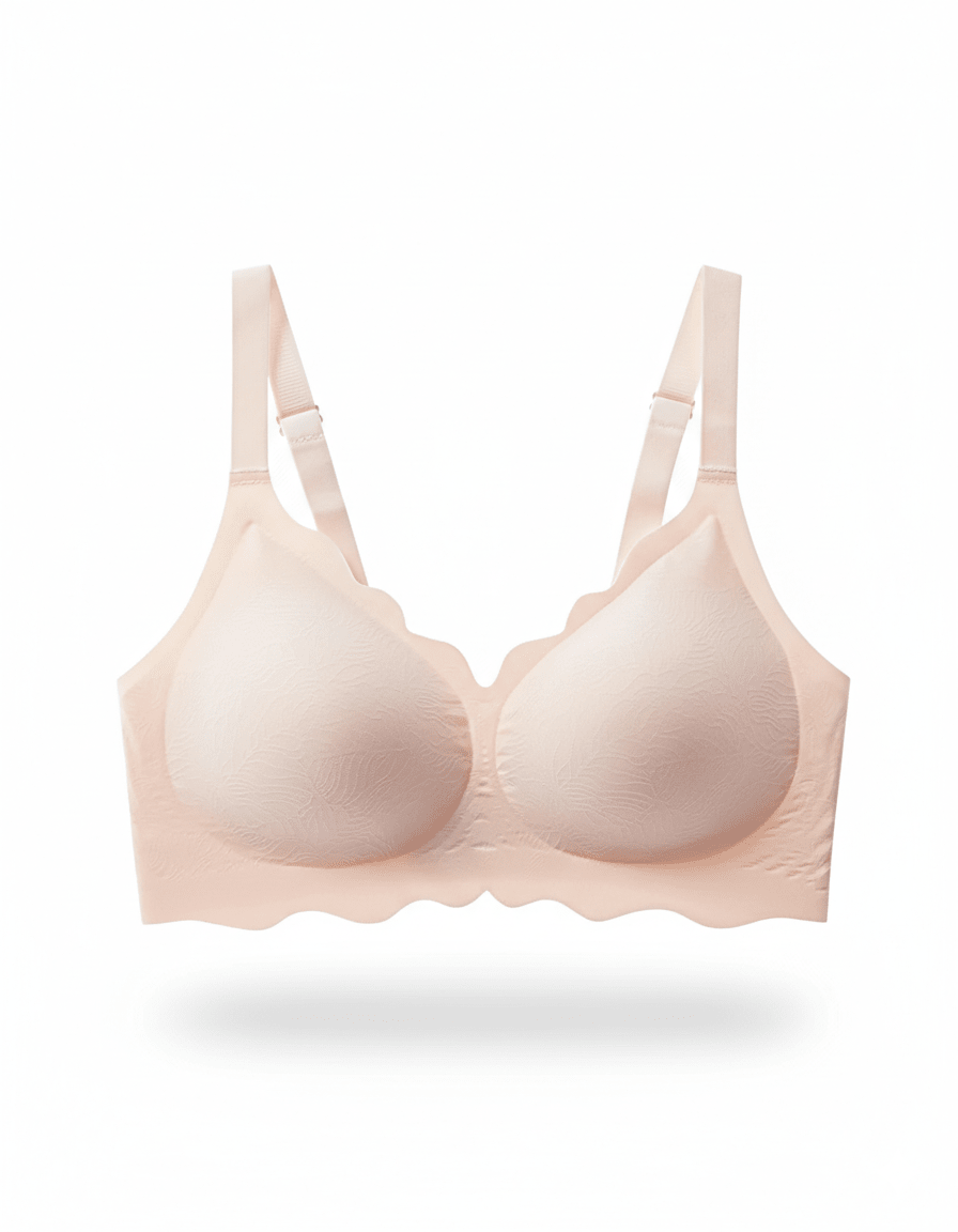 Seamless Cloud Cotton Anti-sagging Bra in Pink - Soft Cotton | Lumisensy