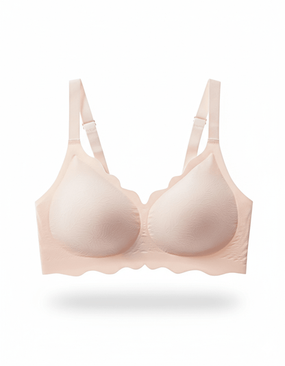 Seamless Cloud Cotton Anti-sagging Bra in Pink - Soft Cotton | Lumisensy