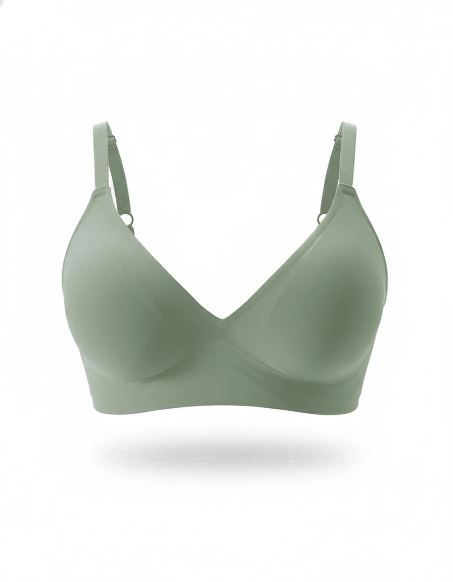 Seamless Wireless Comfort Bra in Green - Wireless Comfort | Lumisensy
