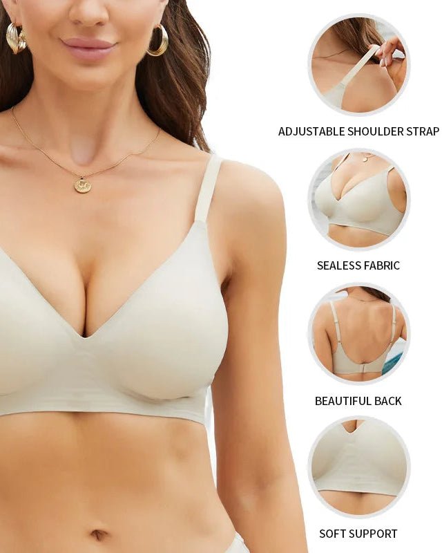 Seamless Wireless Comfort Bra in Pink - Wireless Comfort | Lumisensy