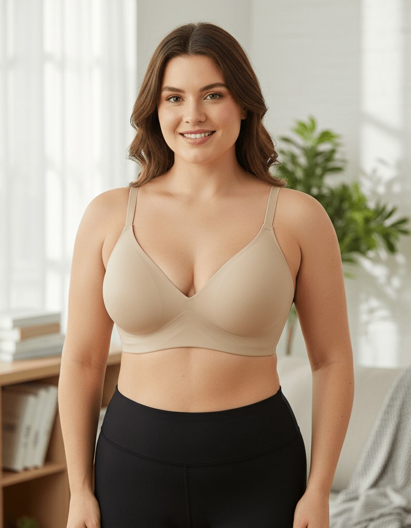 Seamless Wireless Comfort Bra in Black - Wireless Comfort | Lumisensy