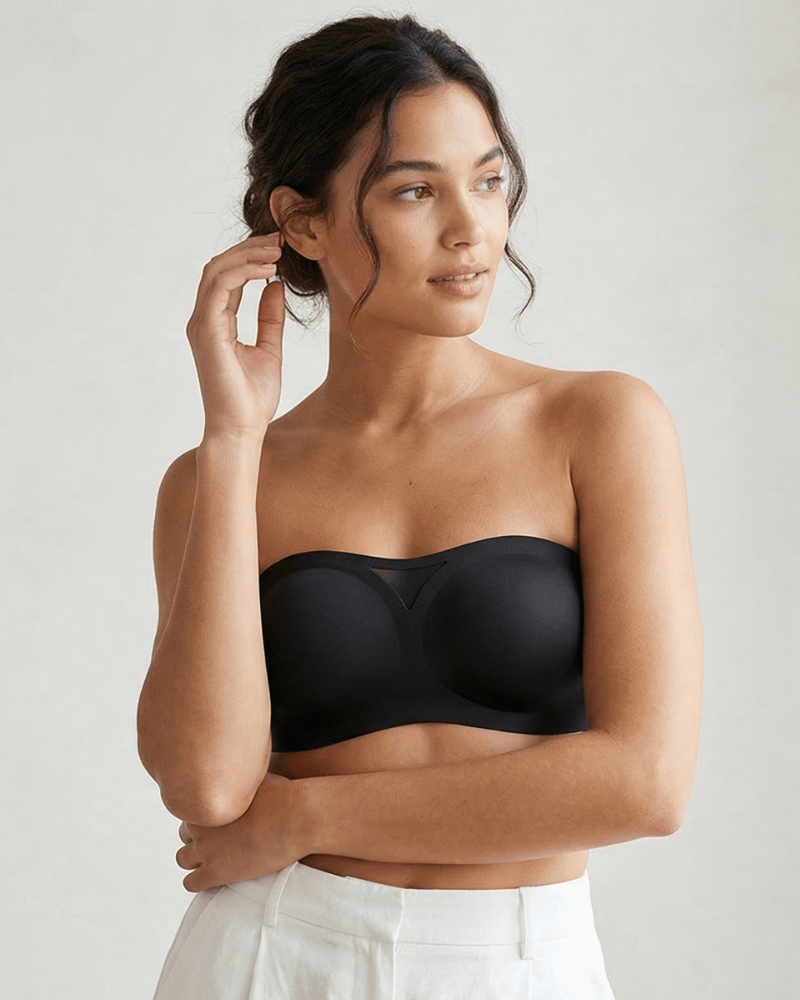 Strapless Sensation Bra with Removable Pads in SAND - Strapless Support | Lumisensy