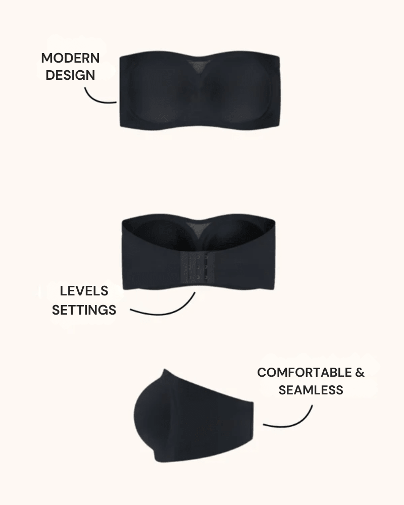 Strapless Sensation Bra with Removable Pads in PINK - Strapless Support | Lumisensy