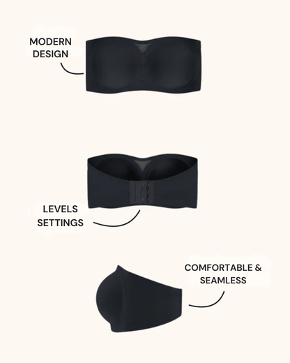 Strapless Sensation Bra with Removable Pads in PINK - Strapless Support | Lumisensy