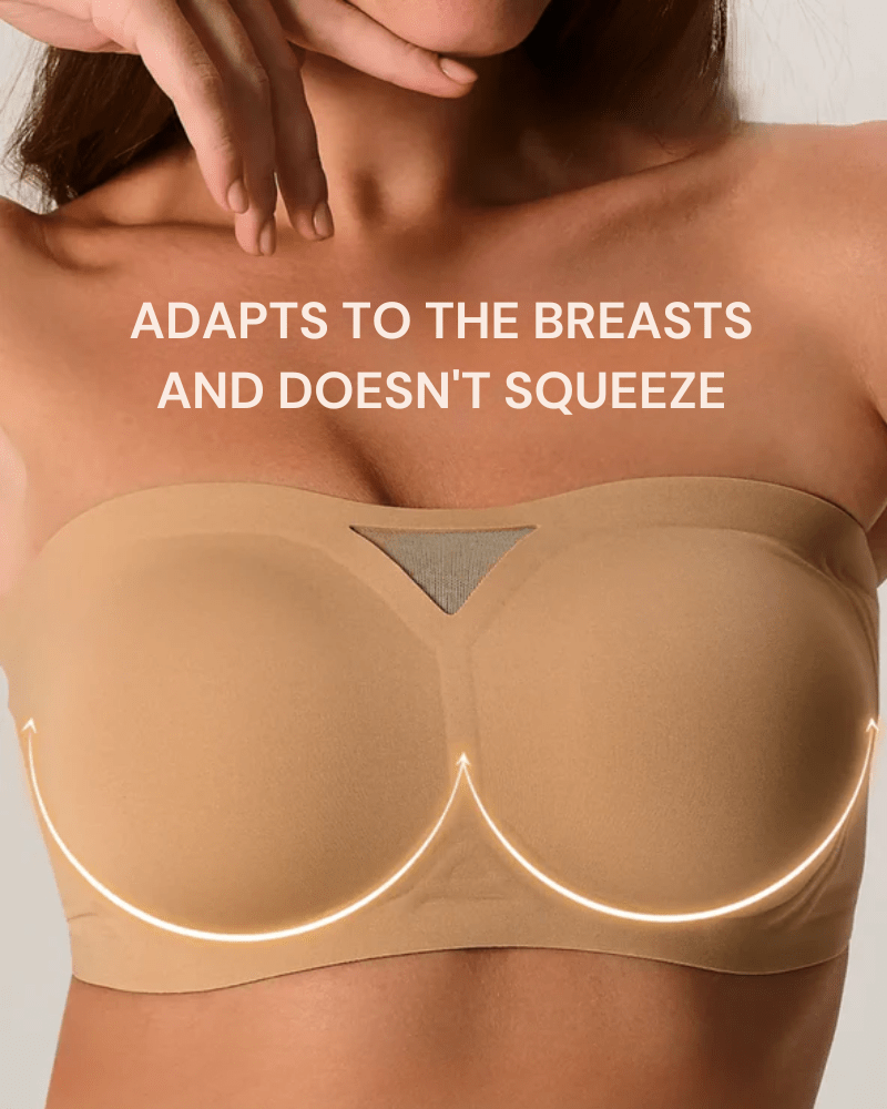 Param Strapless Sensation Bra with Removable Pads in SAND - Strapless Support | Lumisensy