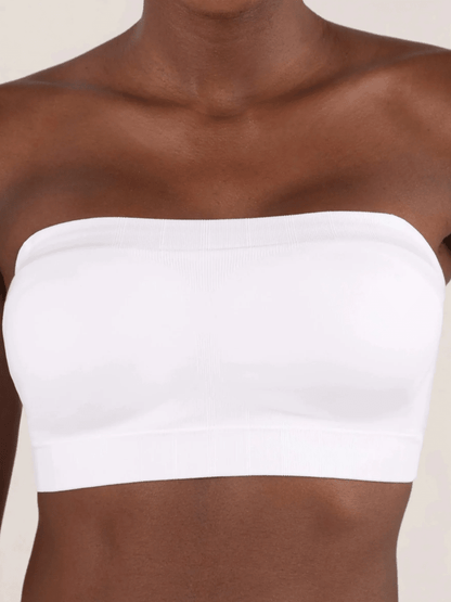 Lumisensy - Lumisensy® Wireless Backless Bandeau Bra Anti‑Slip Convertible Straps Plus Size - White - S - Lumisensy® Wireless Backless Bandeau Bra Anti‑Slip Convertible Straps Plus Size