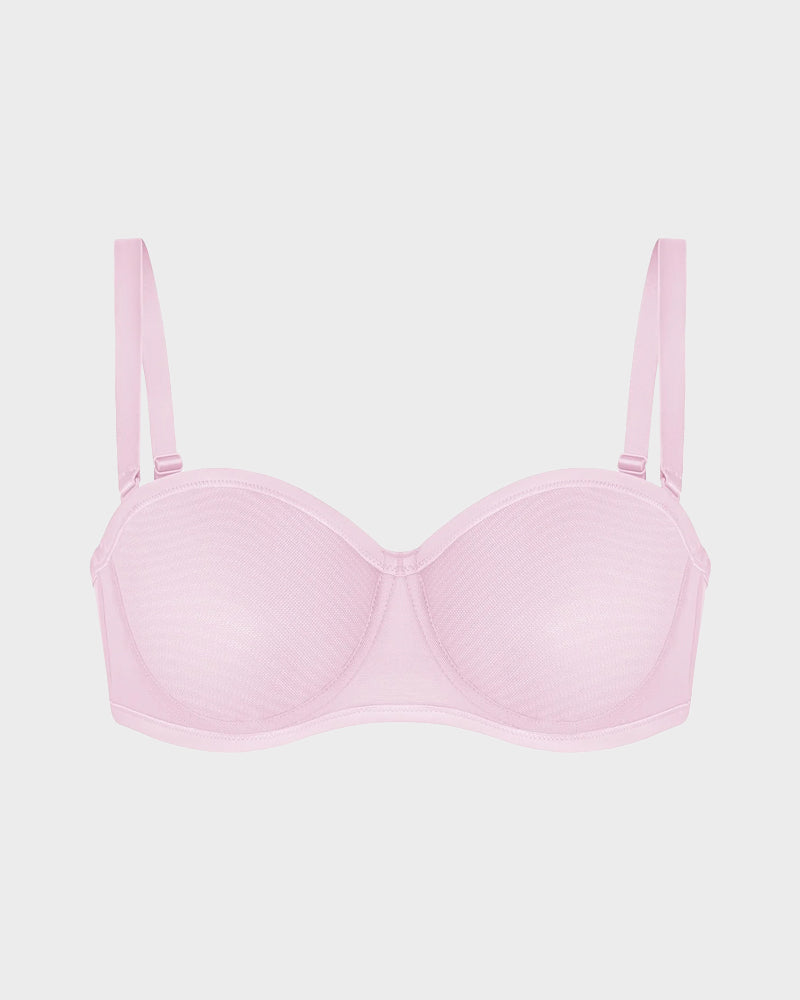 Lumisensy® Strapless Mesh Underwire Balconette Bra