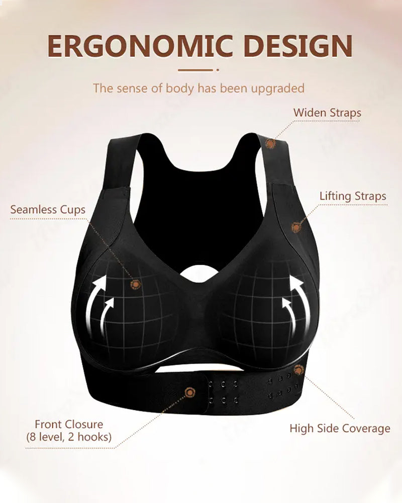 Confident Push-Up Sports Bra in Black - Everyday Comfort | Lumisensy