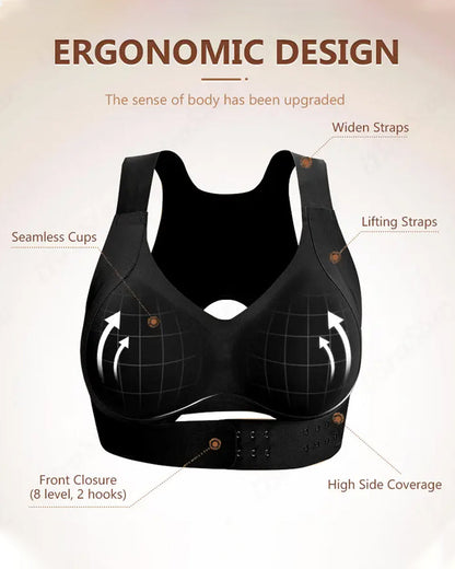 Confident Push-Up Sports Bra in Black - Everyday Comfort | Lumisensy