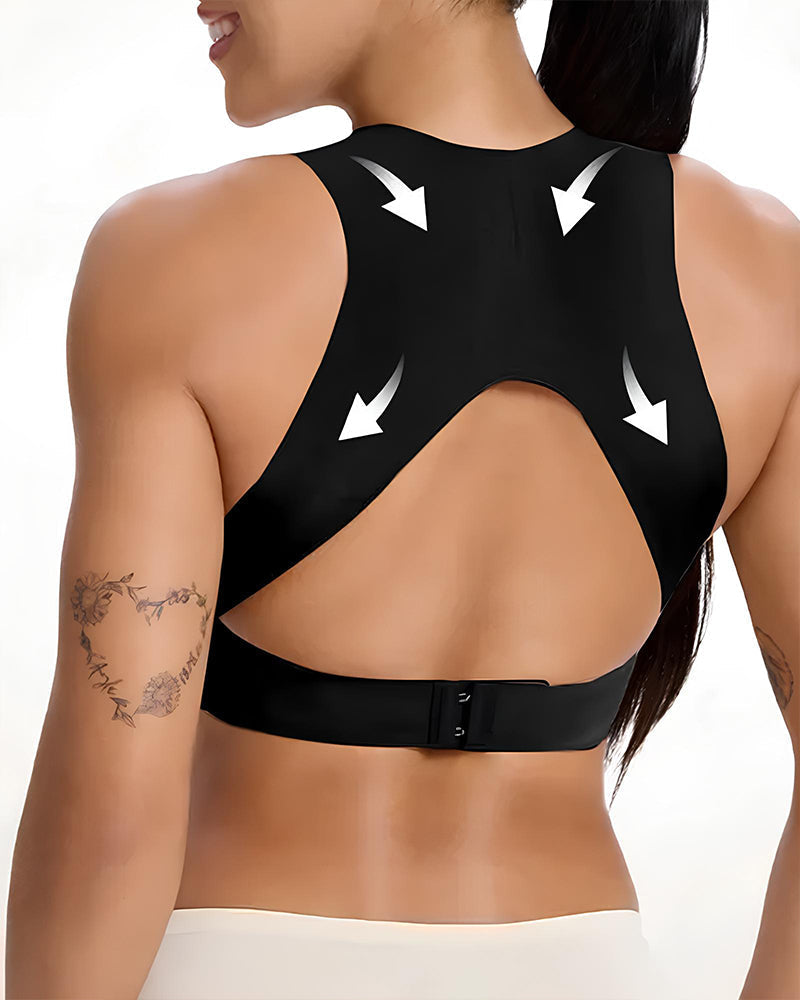 Confident Push-Up Sports Bra in Black - Everyday Comfort | Lumisensy