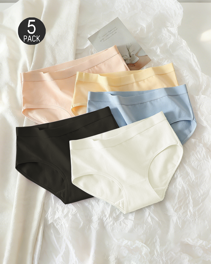 Gentle Soft Breathable Cotton Panties 5-Pack Set3 - Soft Cotton | Lumisensy