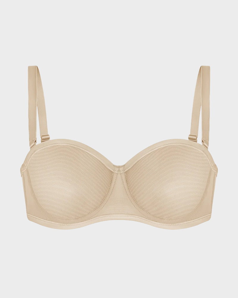 Lumisensy® Strapless Mesh Underwire Balconette Bra