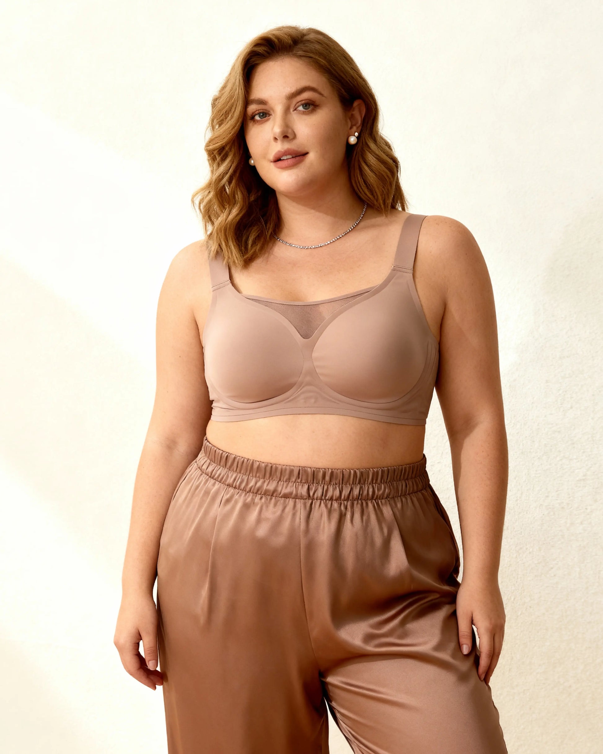 Sutiã Compress Diario - Top Modelador Plus Size in Bege - Plus Size Support | Lumisensy
