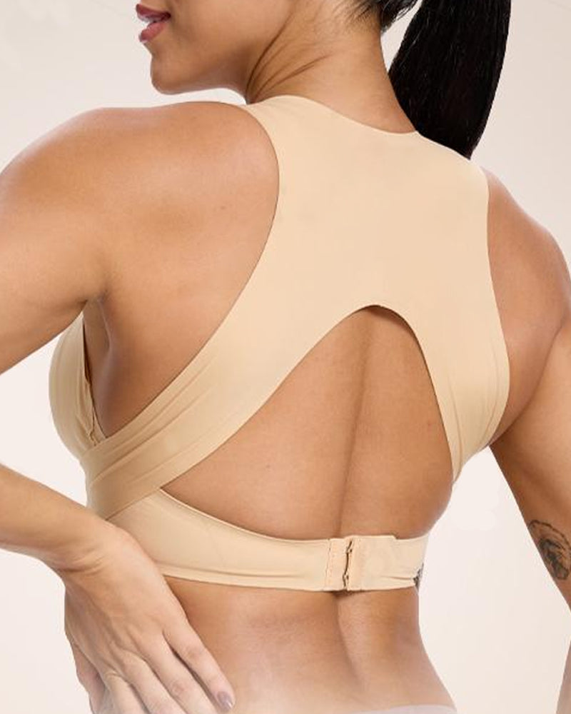 Confident Push-Up Sports Bra in Black - Everyday Comfort | Lumisensy